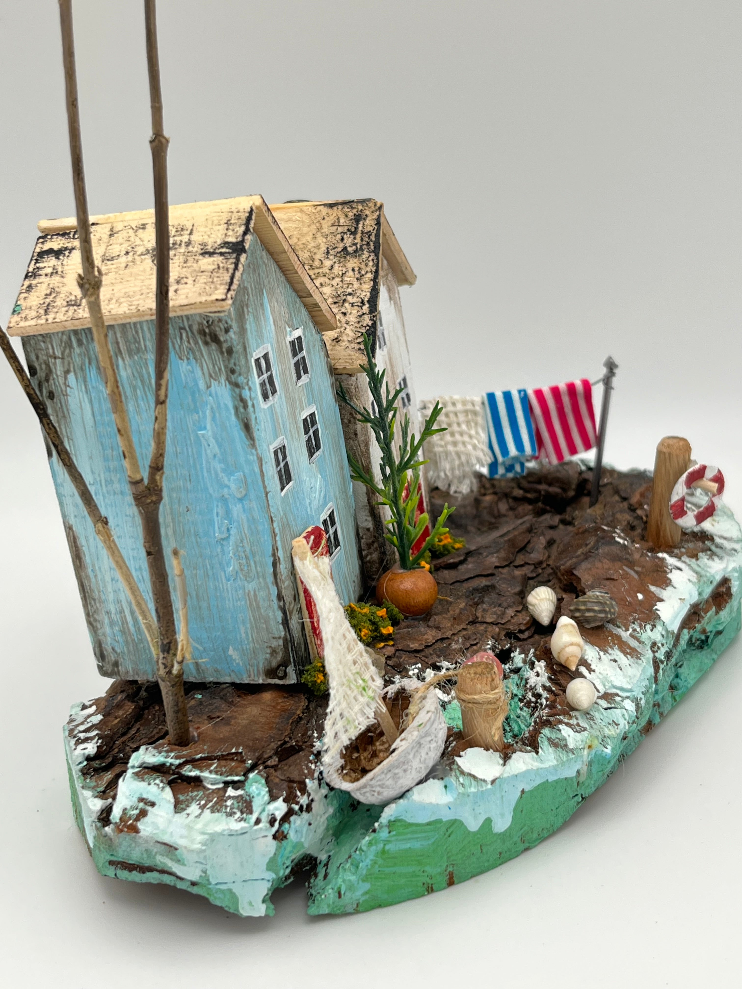 Miniature Handcrafted in UK Wooden houses by the Sea RRS1009