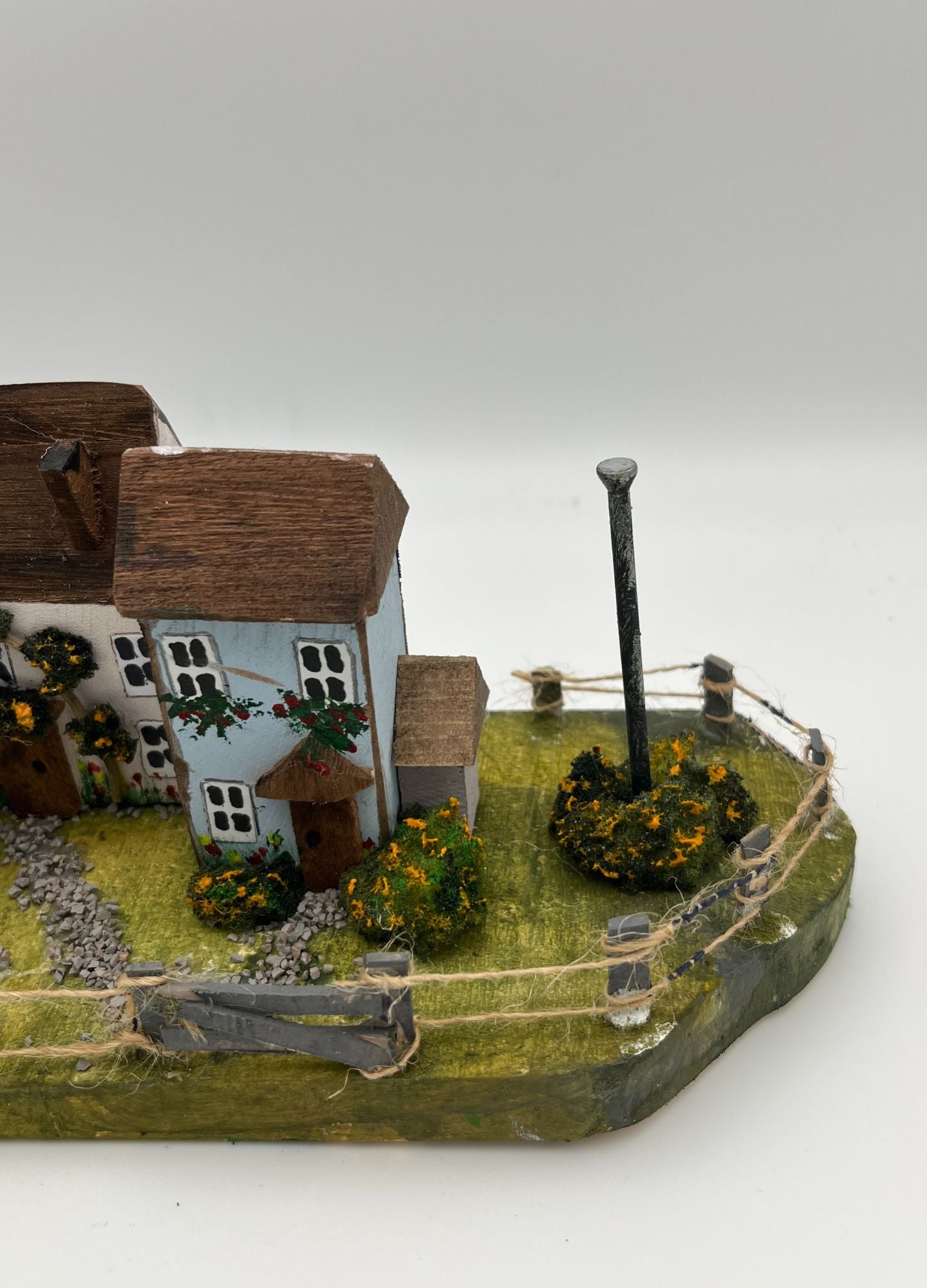 Trio of Handcrafted Miniature Wooden Houses RR1016